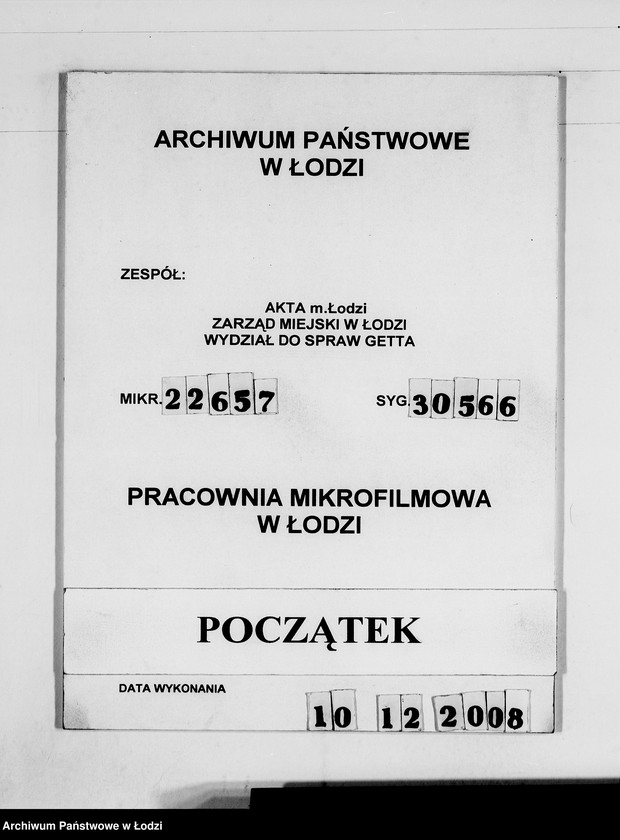 Obraz 1 z jednostki "Ausgehende Rechnungen [za dostawy towarów dla Getta]"