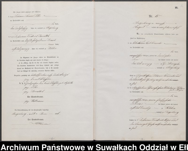 image.from.unit.number "Heiraths-Neben-Register des Preussischen Standes-Amtes Angerburg Kreis Angerburg"