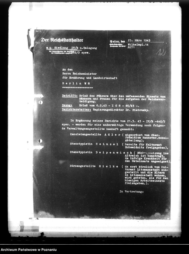 Obraz 16 z jednostki "Zwalnianie personelu dla celów wojskowych"