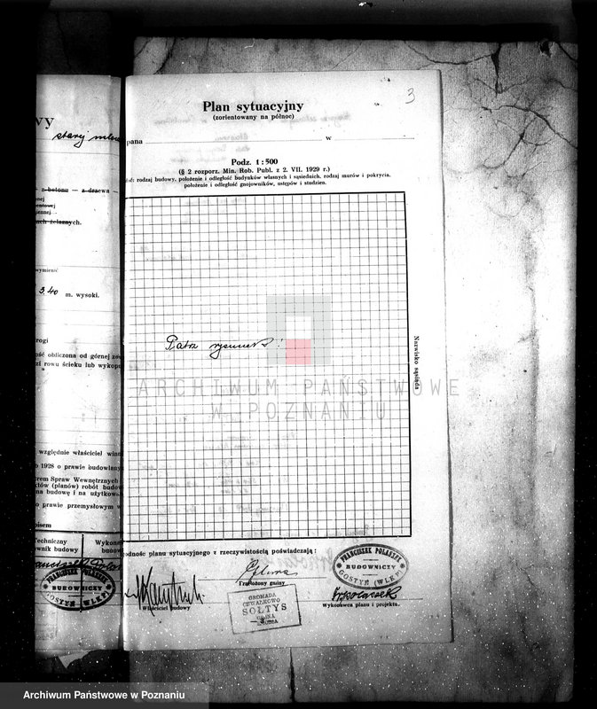 Obraz 7 z jednostki "/Zatwierdzenie projektu przebudowy i urządzenia mleczarni mechanicznej w majątku Chwałkowo własność J. Korytowski/"