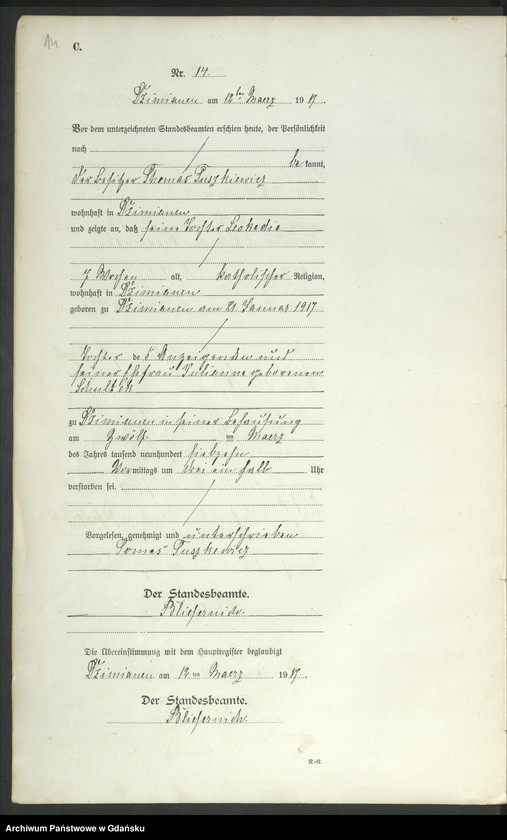 Obraz 17 z jednostki "Księga zgonów"