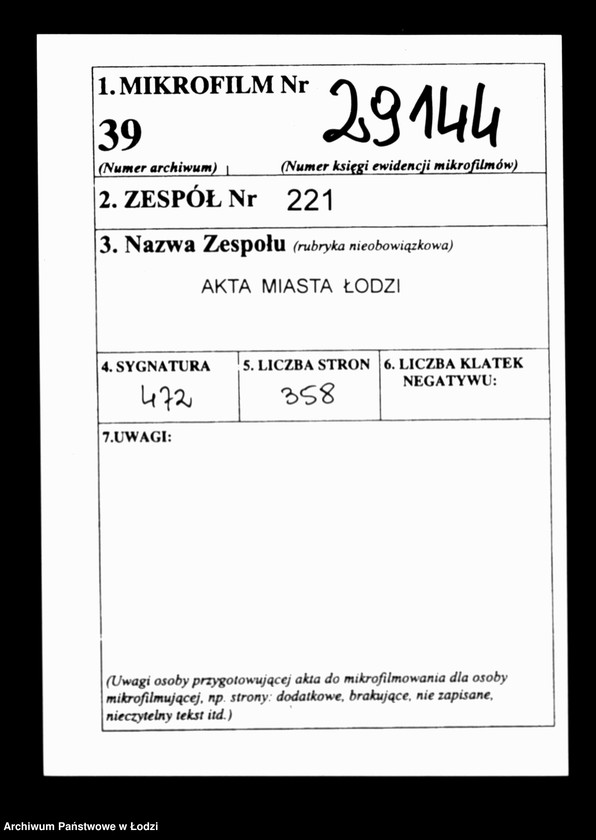 Obraz 2 z jednostki "Akta tyczące się budowy domów przez prządków"