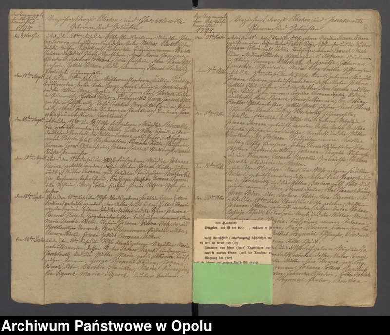 image.from.unit.number "Duplicate der evangelischen Kirchenbücher zu Pitschen von Jahre 1794 bis 1820 incl. [inclusiv]"