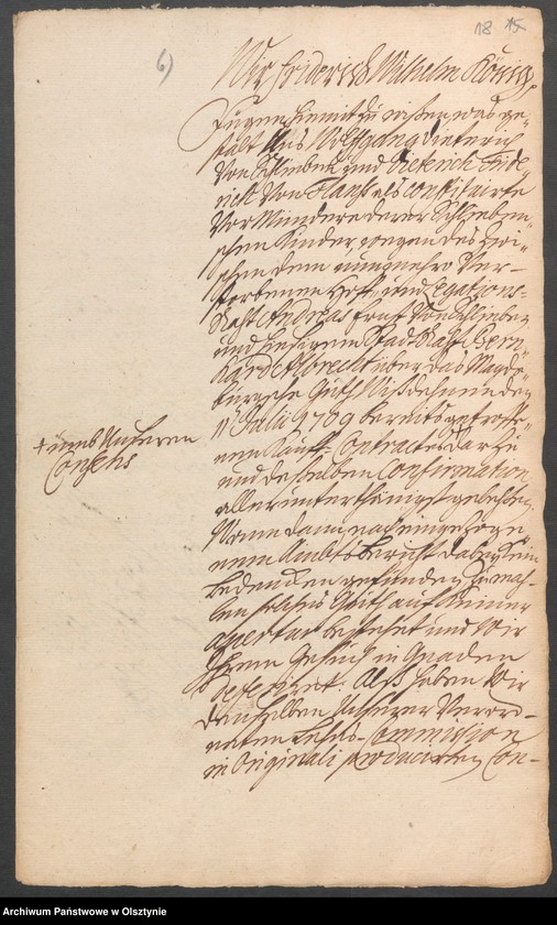image.from.unit.number "Wisdehnen, H.[Haupt] A. [Amt] Brandenburg [Pokarmin]. Acta die Confirmaion des Kaufkontrakts zwischen dem Hof=und Legationsrath Andreas Ernst v. [von] Schlieben und dem Könighöfischen Stadtrath Bernh. [ Bernhard] Albrecht"