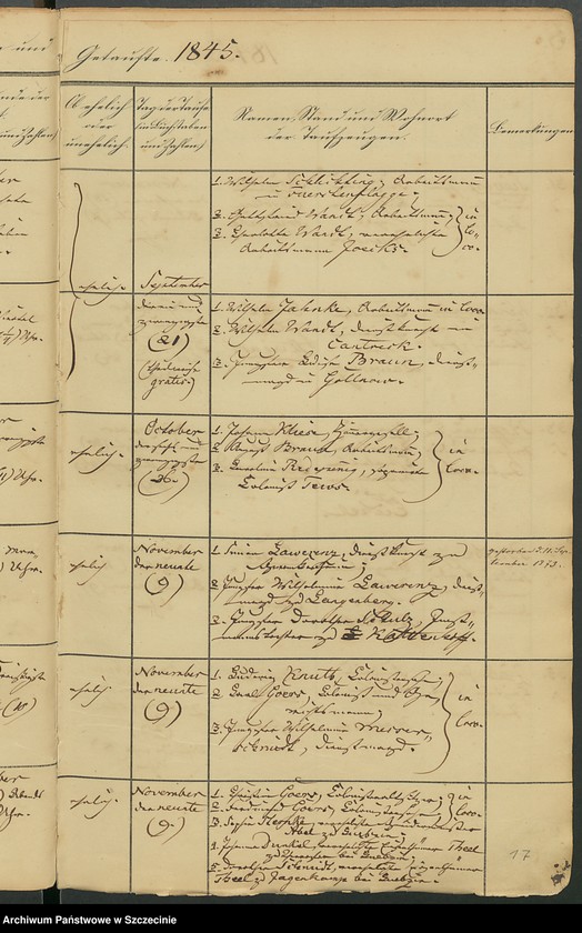 image.from.unit.number "Geburst-, Trau-, Sterberegister Hackenwalde (Krępsko). St. Katharinen-Kirchengemeinde Gollnow."