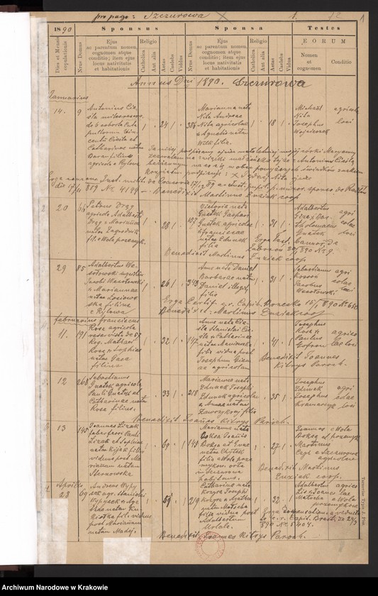 image.from.unit.number "Księga małżeństw parafii Szczurowa"