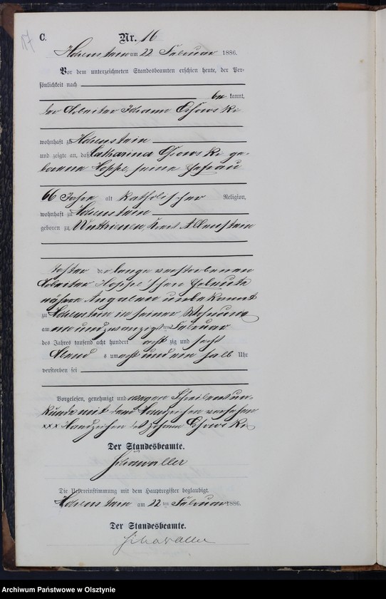 image.from.unit.number "Sterbe-Neben-Register Nr 1 - 73"