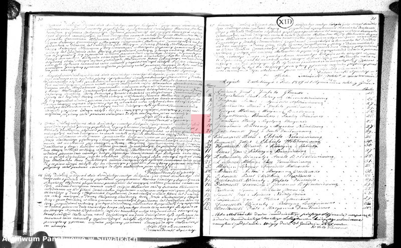 image.from.unit.number "Księga duplikat urodzonych, zaślubionych y zmarłych parafii wigierskiey z roku 1827"