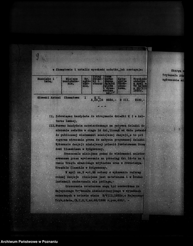 Obraz 13 z jednostki "Operat szacunkowy Chomętowo powiat szubiński"