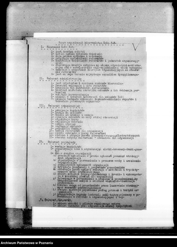 Obraz 7 z jednostki "Statut, instrukcje, regulaminy Stronnictwa Narodowego, okólniki i regulaminy Zarządu Grodzkiego oraz protokoły z zebrań kół - Zarys organizacji kierownictwa Koła Stronnictwa Narodowego sprawozdania z działalności"