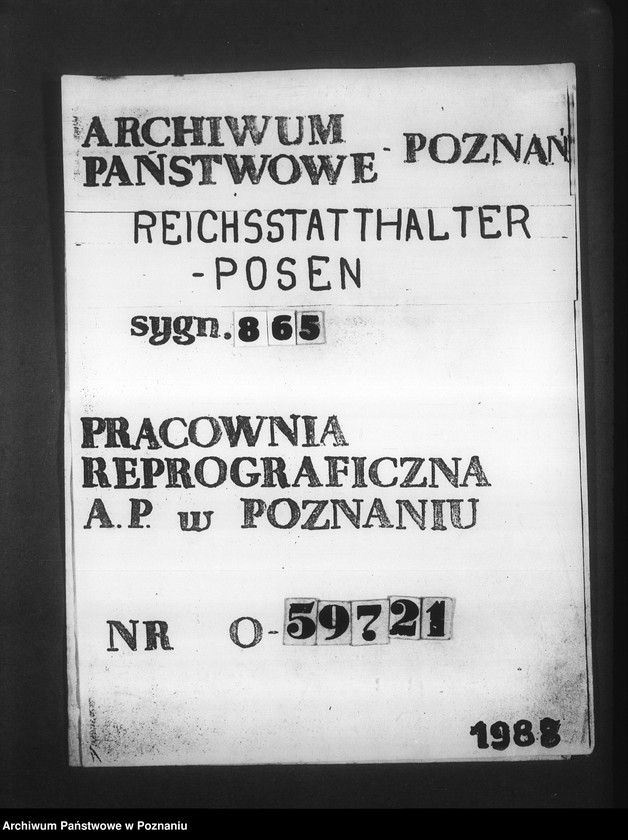 Obraz 1 z jednostki "Erlasse und Bestimmungen"