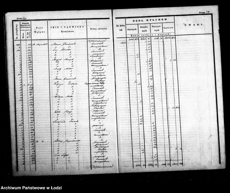 Obraz 18 z jednostki "Dziennik przychodu i wydatku kasy ekonomicznej m. Łodzi na r. 1854"