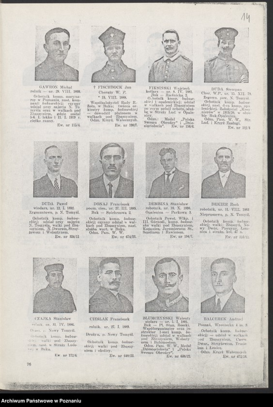 image.from.unit.number "Album pamiątkowy Powstańców Wielkopolskich [ze wstępem pt. "Organizacja i wybuch powstania w Nowotomyskim"]"