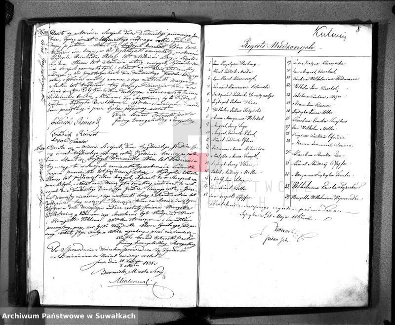 image.from.unit.number "Księga Duplikat do Zapisywania Aktów Urodzenia, Małżeństw i Zejścia dla Parafii Ewangelickiey Sereyskiey na Rok 1837"