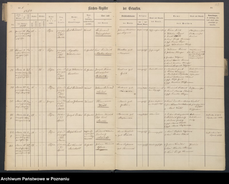 Obraz 9 z jednostki "[Akta urodzeń i chrztów, ślubów, zgonów]"