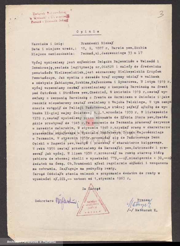 Obraz 18 z jednostki "Życiorysy powstańców wielkopolskich: B - tom V /Brandecki Michał - Brzozowski Jan/."