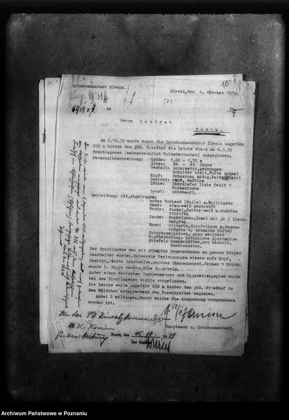 Obraz 15 z jednostki "Schriftwechsel aus verschiedenen Kreisen - w sprawie zmarłych miejscowych Niemców"