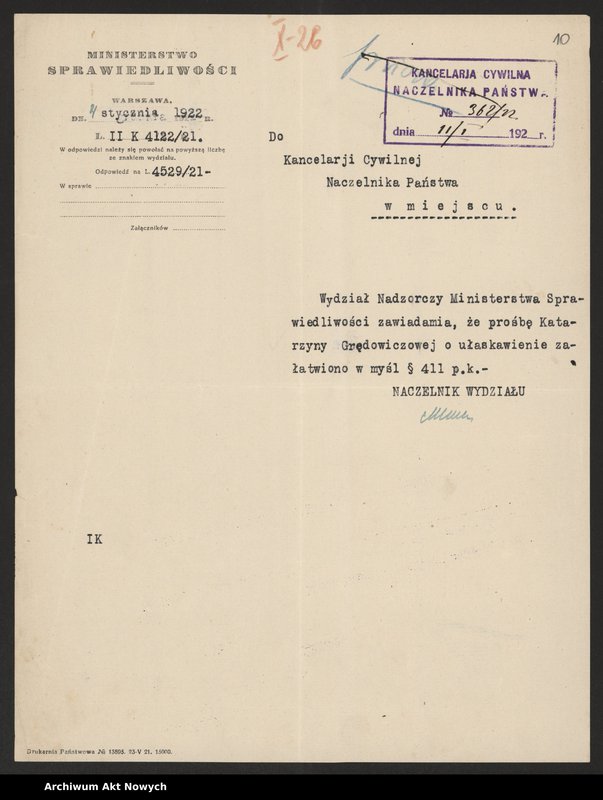 image.from.unit.number "Ułaskawienia z Małopolski - nieuwzględnione, dotyczące: zabójstw, kradzieży m. in w czasie inwazji rosyjskiej w 1914 r., dezercji, lichwy wojennej oraz handlu walutą, a także wykroczeń i rabunku na jesieni 1918 r. podczas rozruchów antyżydowskich (pow. Rzeszów)"