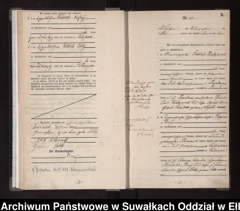 image.from.unit.number "Heiraths-Haupt-Register des Königlichen Preussischen Standes-Amtes Nikolaiken Kreis Sensburg"