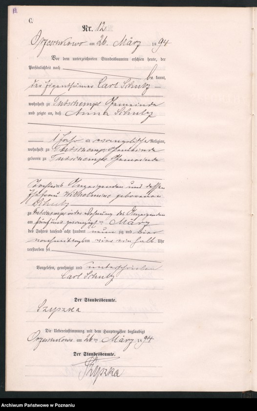 Obraz 15 z jednostki "Księga zgonów"