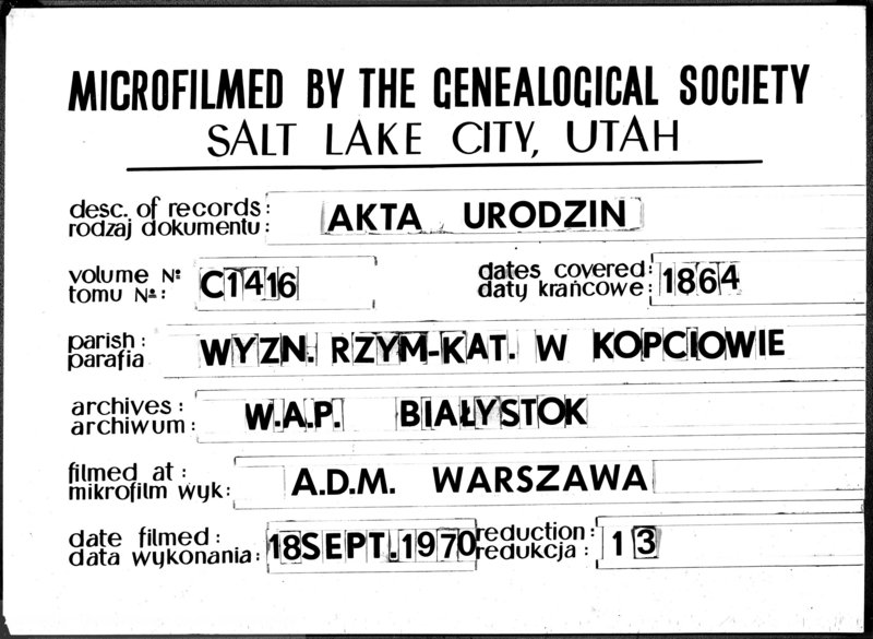 image.from.unit.number "Lit. A. D. Ł. Par. Kopciowo 1864 r."
