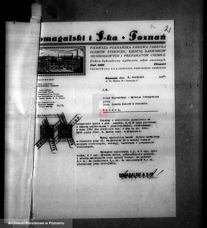 image.from.unit.number "Fabryka olejów eterycznych, esencyj, barwników i preparatów chemicznych nr woj. 6746"