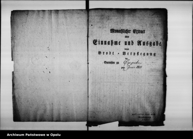 Obraz 17 z jednostki "Acta des Magistrats zu Oppeln betreffend Verpflegung des v[on] Holtzendorffschen Cürassier Regiments"