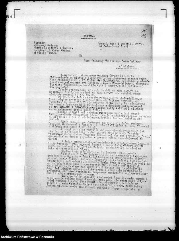 Obraz 20 z jednostki "/Polski Związek Lokatorów i Sublokatorów w Poznaniu/"