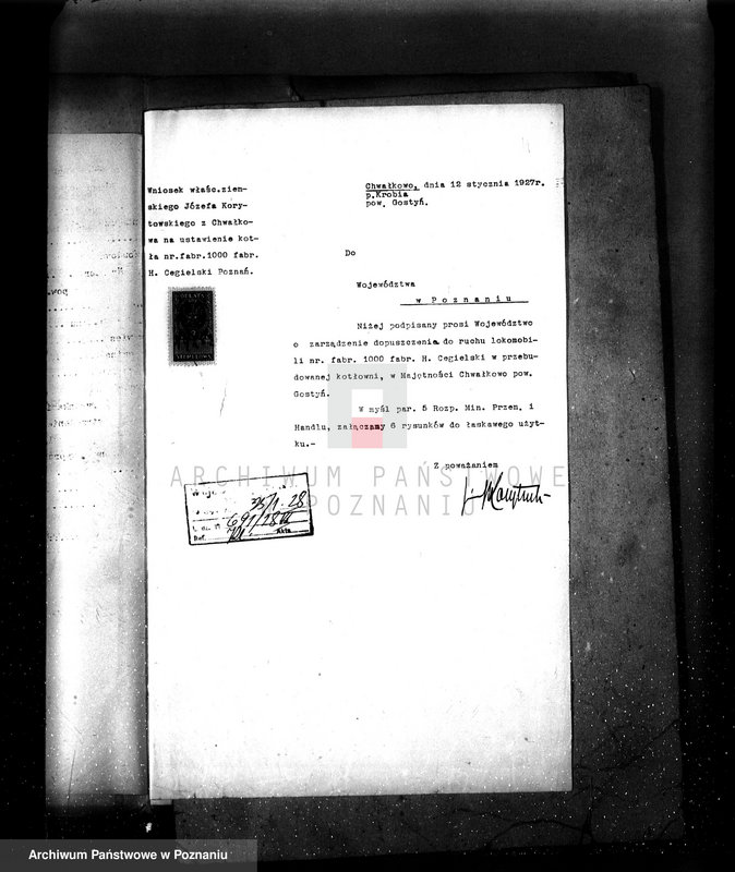 Obraz 8 z jednostki "Majętność Chwałkowo pow. Gostyński nr woj. kotła 6072"