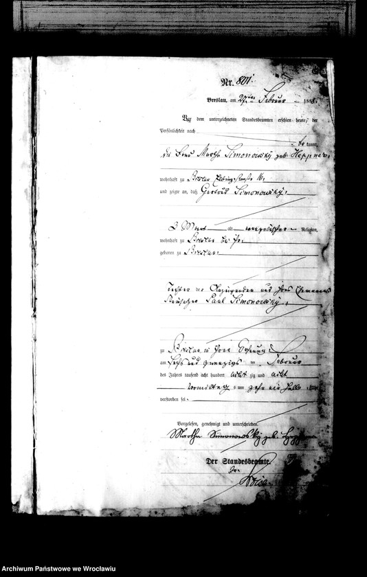 image.from.unit.number "Sterbe-Haupt-Register Breslau I 1888 Band 3"