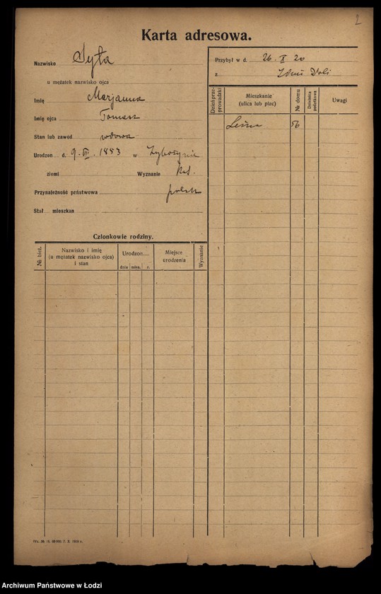 Obraz 4 z jednostki "[Spis ludności Łodzi] Syta-Szadkowski"