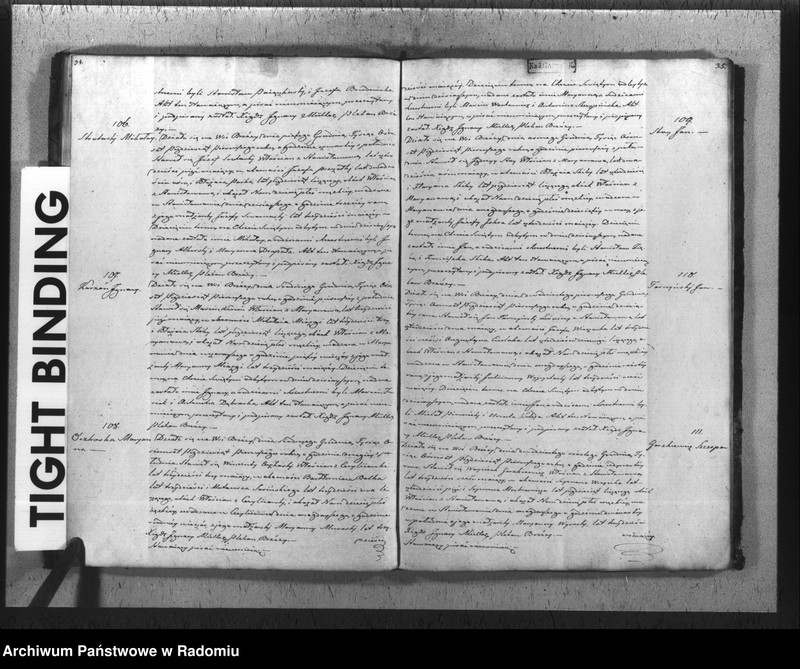 Obraz 20 z jednostki "Duplikat akt religijno cywilnych urodzonych, zaślubionych i zmarłych parafii Brzóza na rok 1851"