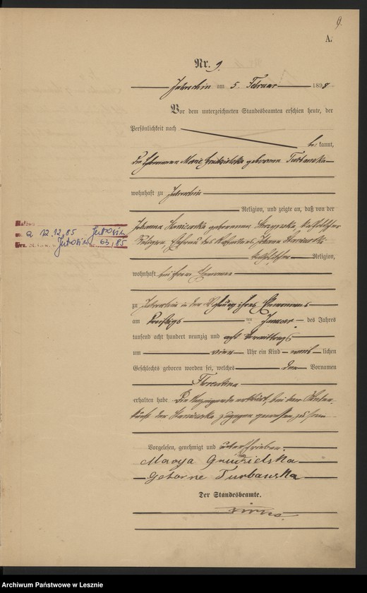 Obraz 12 z jednostki "[Księga urodzeń]"