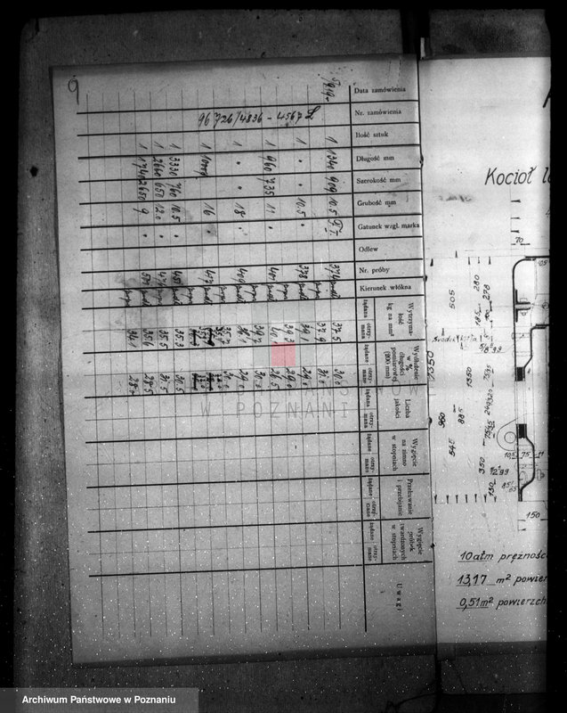 Obraz 12 z jednostki "Fabryka H. Cegielski w Poznaniu T. A. nr porz. kotła 239"