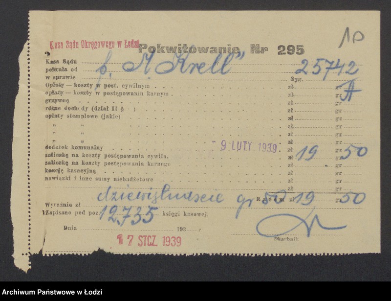 Obraz 12 z jednostki "Mendel Krell- sprzedaż przędzy"