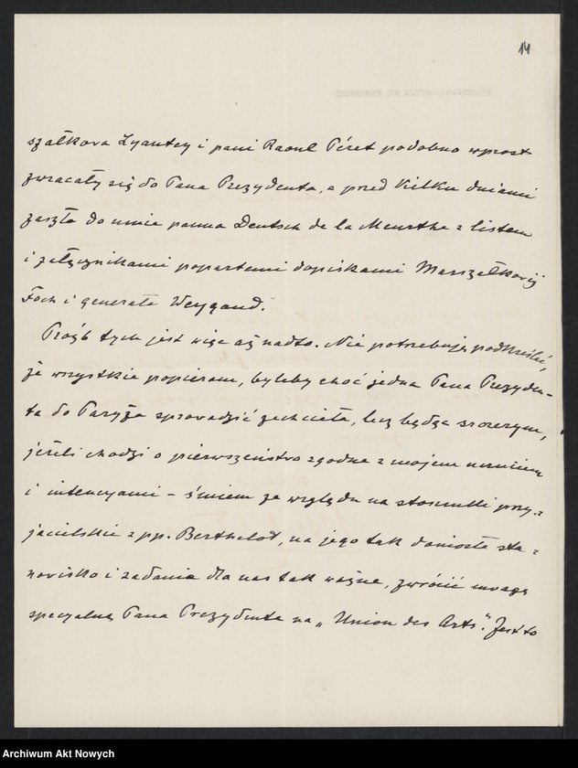 image.from.unit.number "Chłapowski Alfred (ambasador RP we Francji) i Helena; Załączniki: a) list P. de Fouquieres; b) list Ph. Pétain