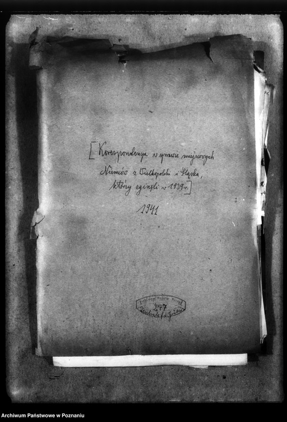 Obraz 4 z jednostki "Korespondencja w sprawie miejscowych Niemców z Wielkopolski i Śląska, którzy zginęli w 1939 roku"