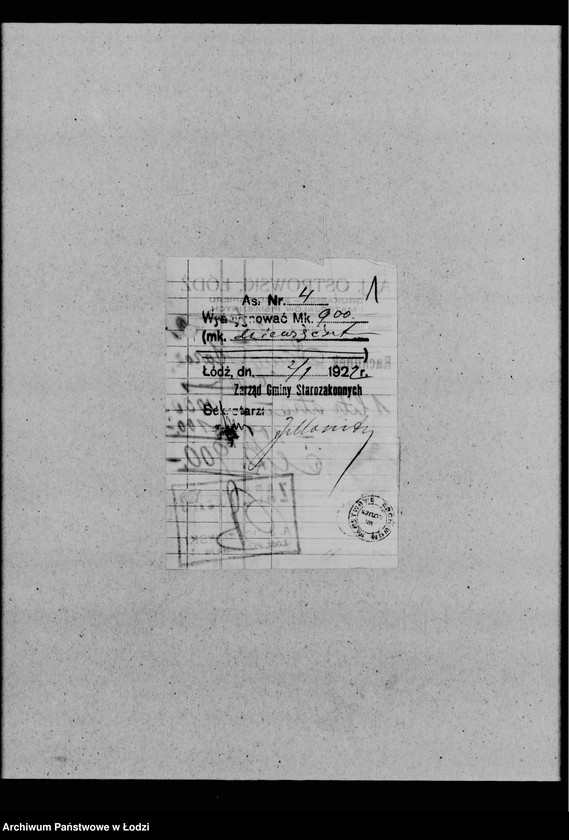 Obraz 5 z jednostki "Listy płacy, asygnaty"
