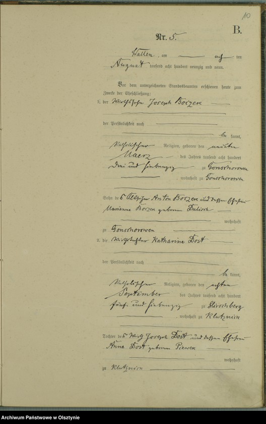 image.from.unit.number "Heiraths-Haupt-Register Nr 1 - 11"