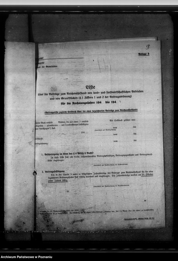 Obraz 13 z jednostki "Angelegenheiten der Kommunalverbände. Beiträge zum Reichsnährstand. Gemeindeabgaben."