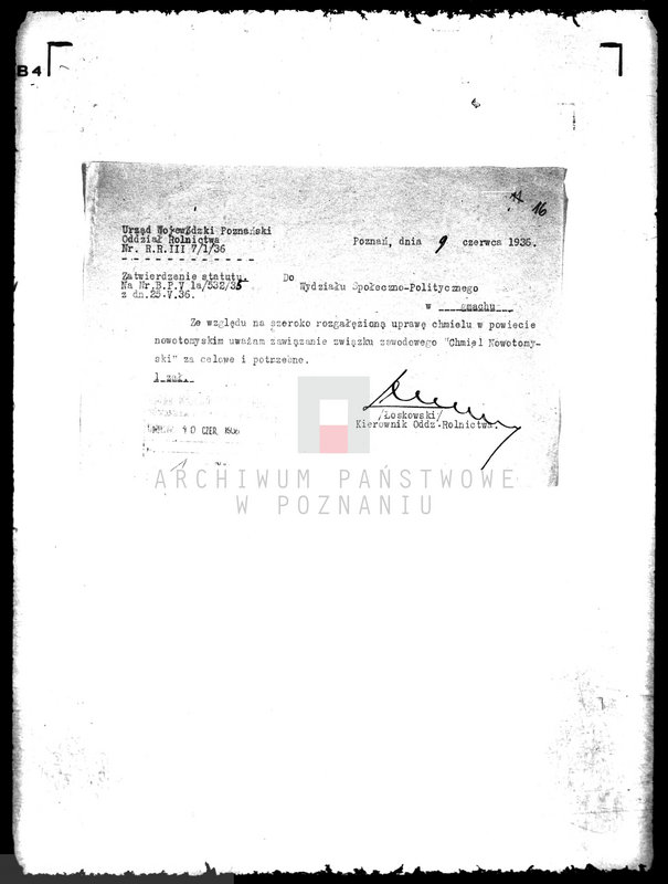 Obraz 20 z jednostki "Związek Plantatorów Chmielu w Nowym Tomyślu"