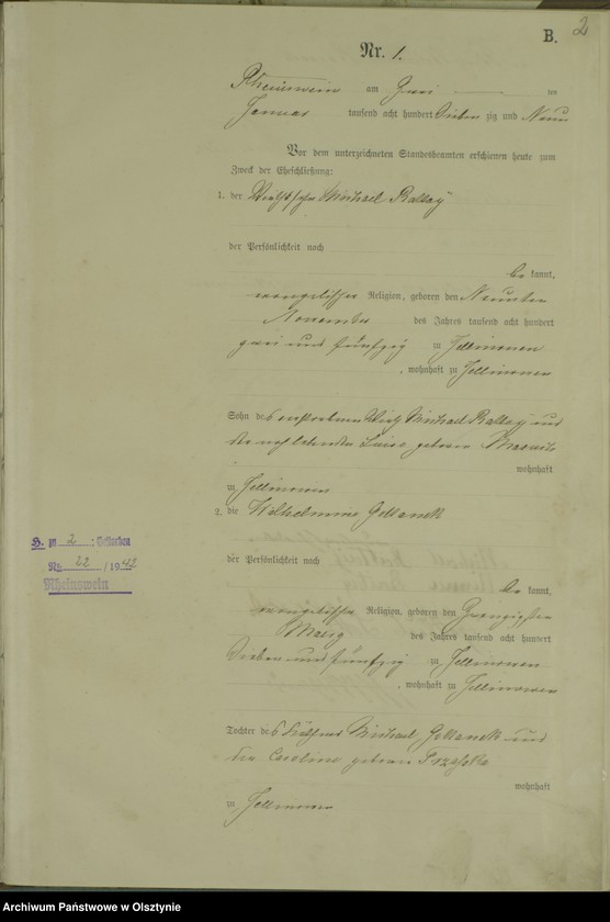 image.from.unit.number "Heiraths-Haupt-Register Nr 42"