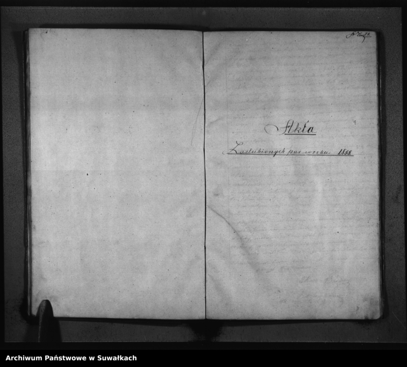 image.from.unit.number "Duplikat Akt Urodzonych, Zaślubionych i Umarłych Urzędnika Stanu Cywilnego Wyznania Mojżeszowego Okręgu Bakałarzewskiego za rok 1855"