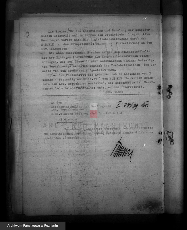 Obraz 12 z jednostki "Zarządzenia i korespondencja policji i władz w sprawach komunikacji drogowej"