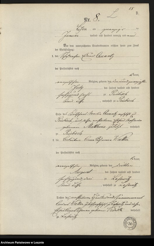 Obraz 18 z jednostki "[Księga małżeństw]"