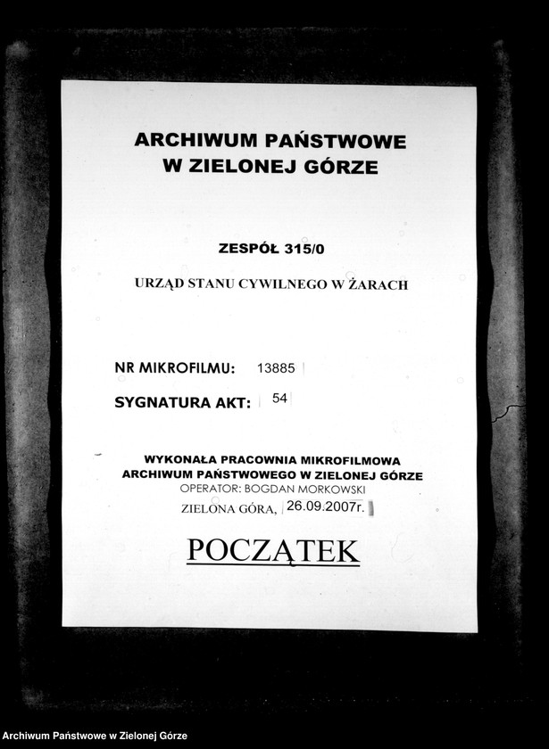 Obraz 1 z jednostki "[Księga akt urodzenia rok 1896-Żary miasto]"