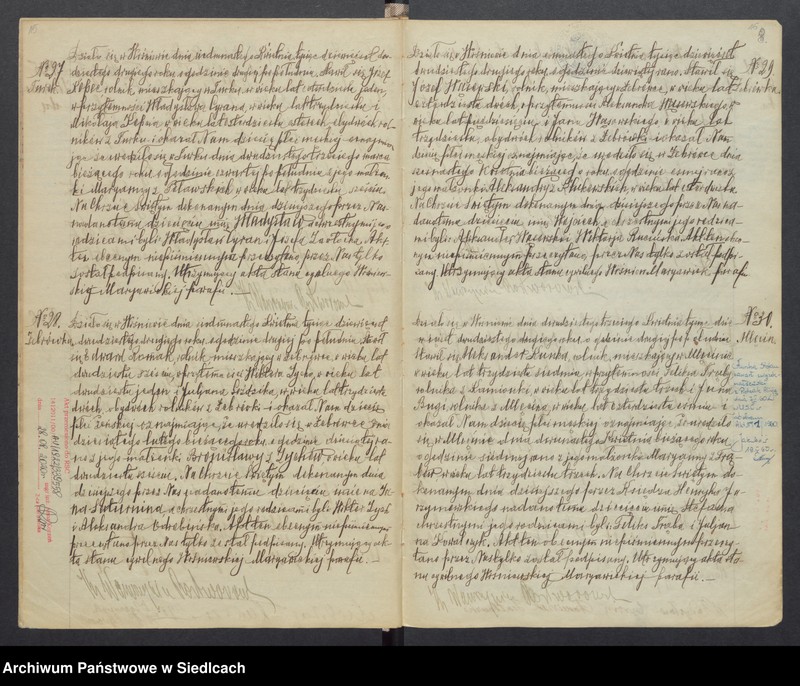 image.from.unit.number "Duplikat aktów stanu cywilnego [urodzonych, zaślubionych i zmarłych] Wiśniewskiej Maryawickiej parafii"