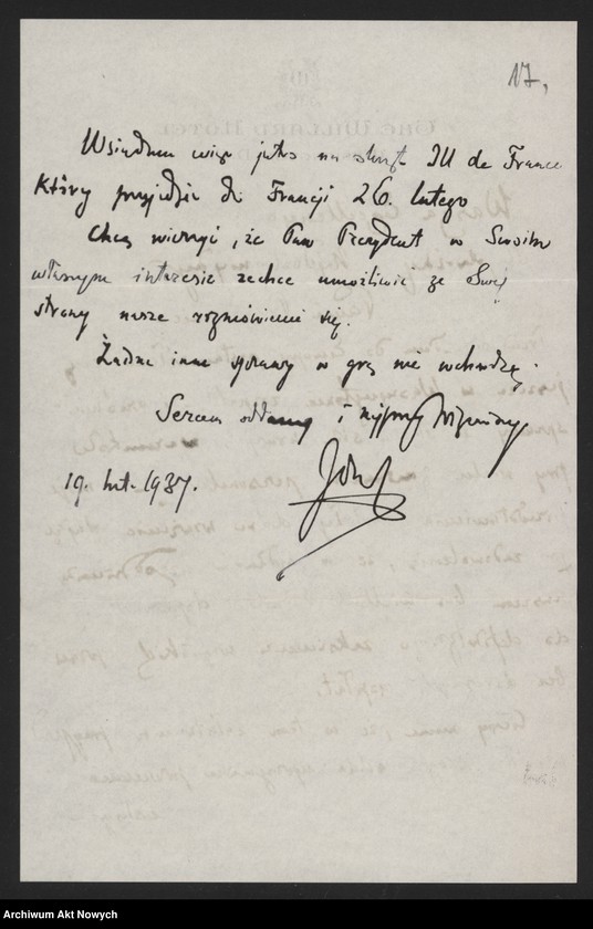 image.from.unit.number "Orłowski Józef; Załączniki: 1) list C. B. Orcutt