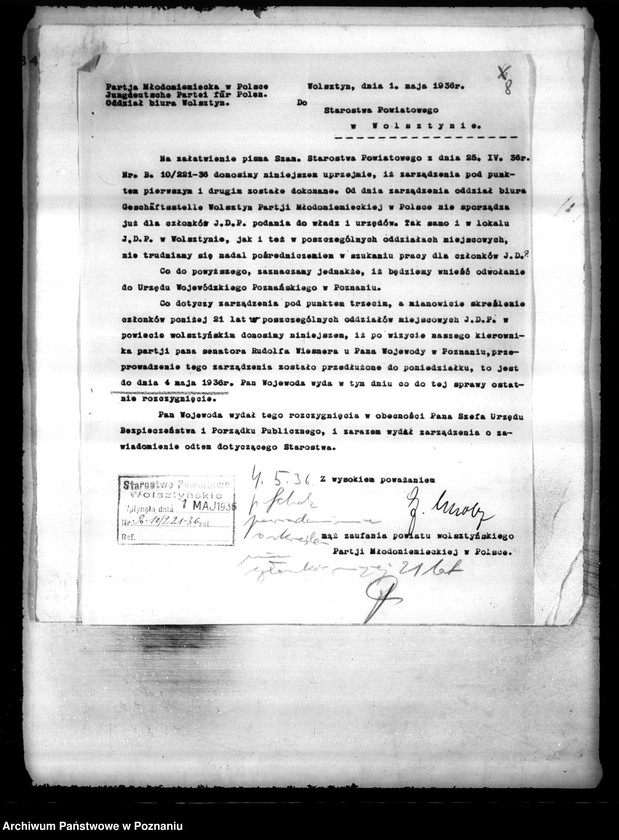 Obraz 12 z jednostki "/Jungdeutsche Partei für Polen w Wolsztynie/"