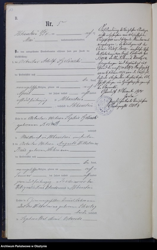 image.from.unit.number "Heiraths-Neben-Register Nr 1 - 14"